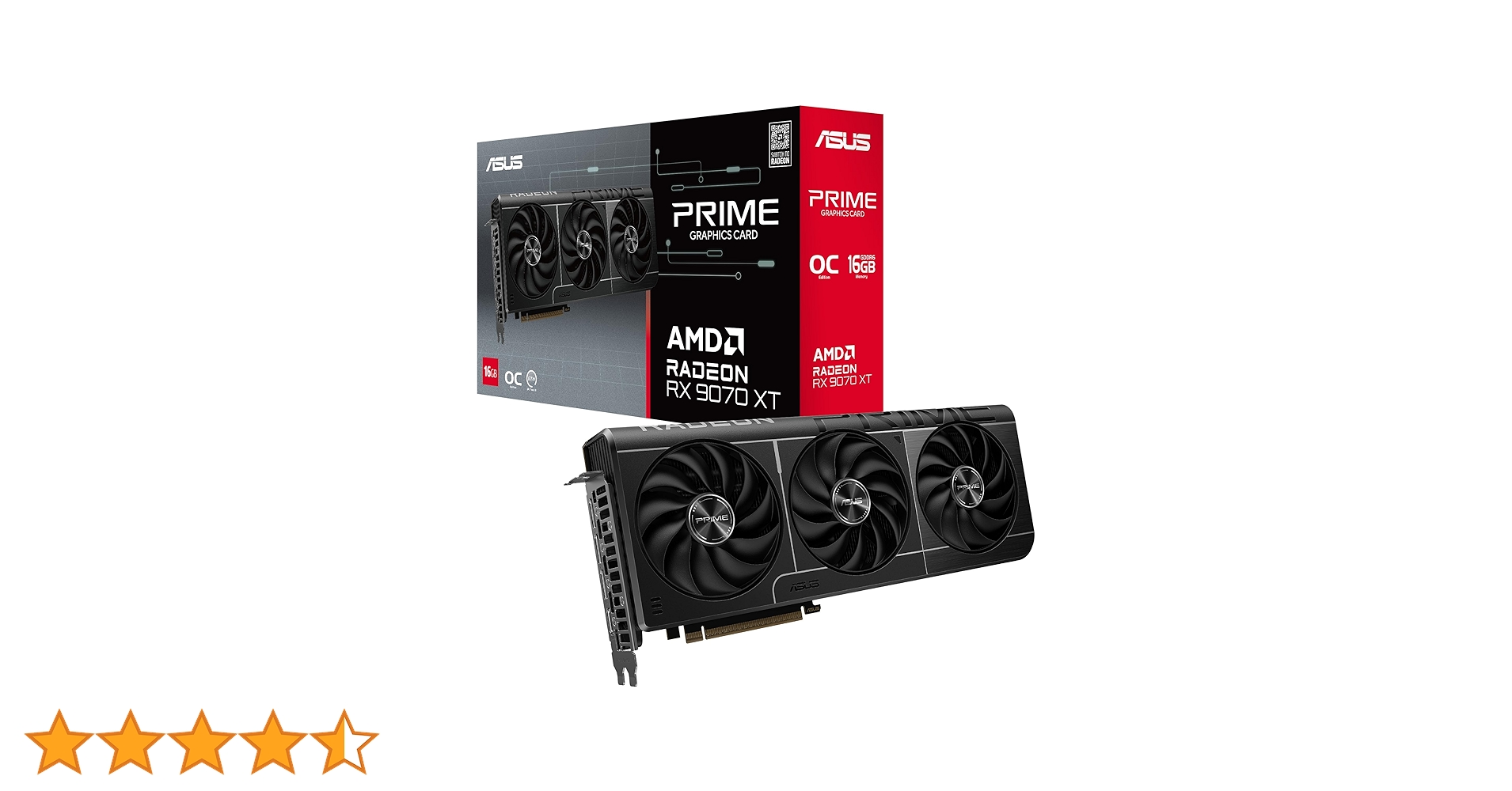 ほぼ未使用 ASUS Prime Radeon RX 9070XT OC 16G Karta graficzna ASUS Radeon RX 9070 XT PRIME 16GB OC